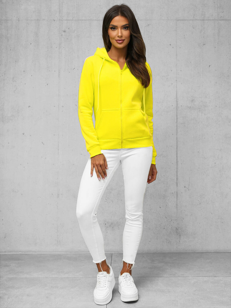 Damen Kapuzenpullover Gelb-Neon OZONEE JS/W03Z