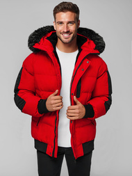 Herren Winterjacke Rot OZONEE O/M798
