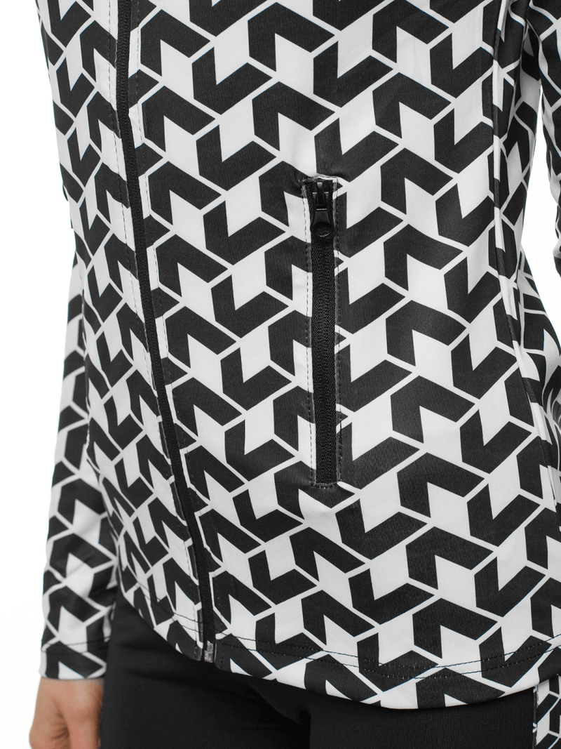 Zweiteiliges Trainingsanzug-Set Schwarz-Weiß OZONEE O/19415