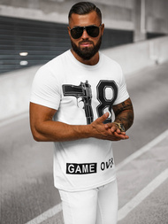 Herren T-shirt Weiß OZONEE O/T123/1Z