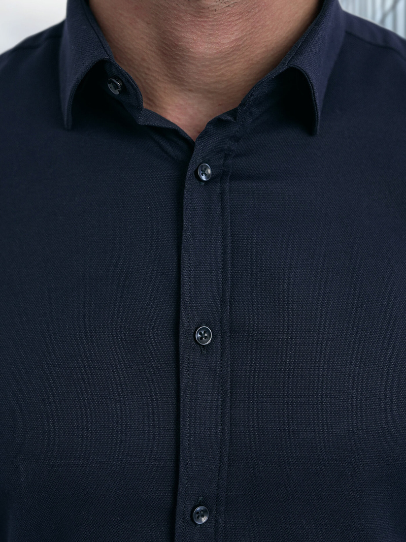 Herren Hemd Dunkelblau OZONEE V/V188Z