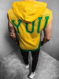 Herren Tank Top mit Kapuze Gelb OZONEE B/60042Z