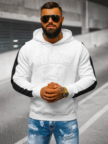 Herren Kapuzenpullover Weiß OZONEE JS/3B579