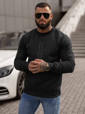 Herren Sweatshirt Schwarz OZONEE JS/8B1358/3