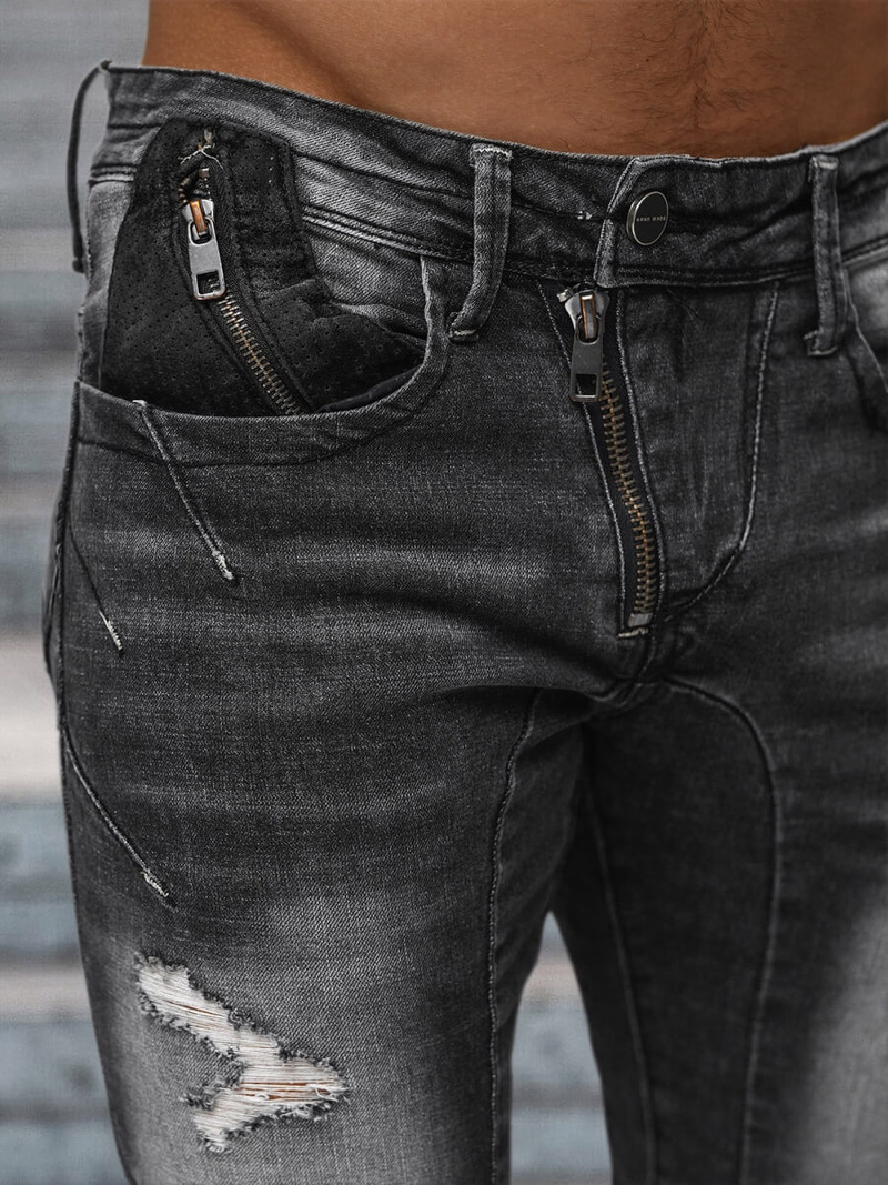 Herren Jeanshose Schwarz OZONEE NB/MP0045N