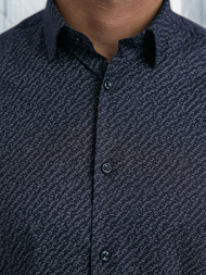 Herren Hemd Dunkelblau OZONEE V/V186