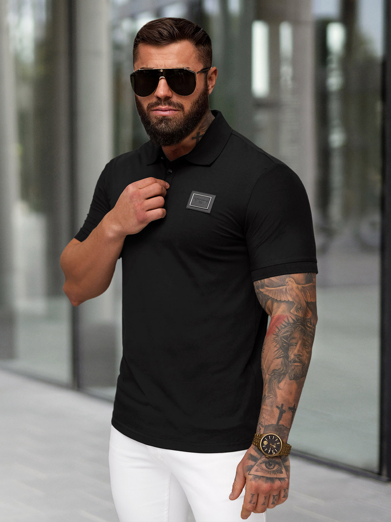 Herren Poloshirt Schwarz OZONEE NB/MT3124