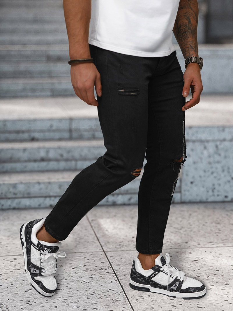 Herren Jeanshose Schwarz OZONEE NB/MP0087N