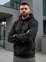 Herren Kapuzenpullover Schwarz OZONEE JS/8B1969/3