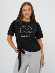 Damen T-shirt Schwarz OZONEE JS/RJ77247