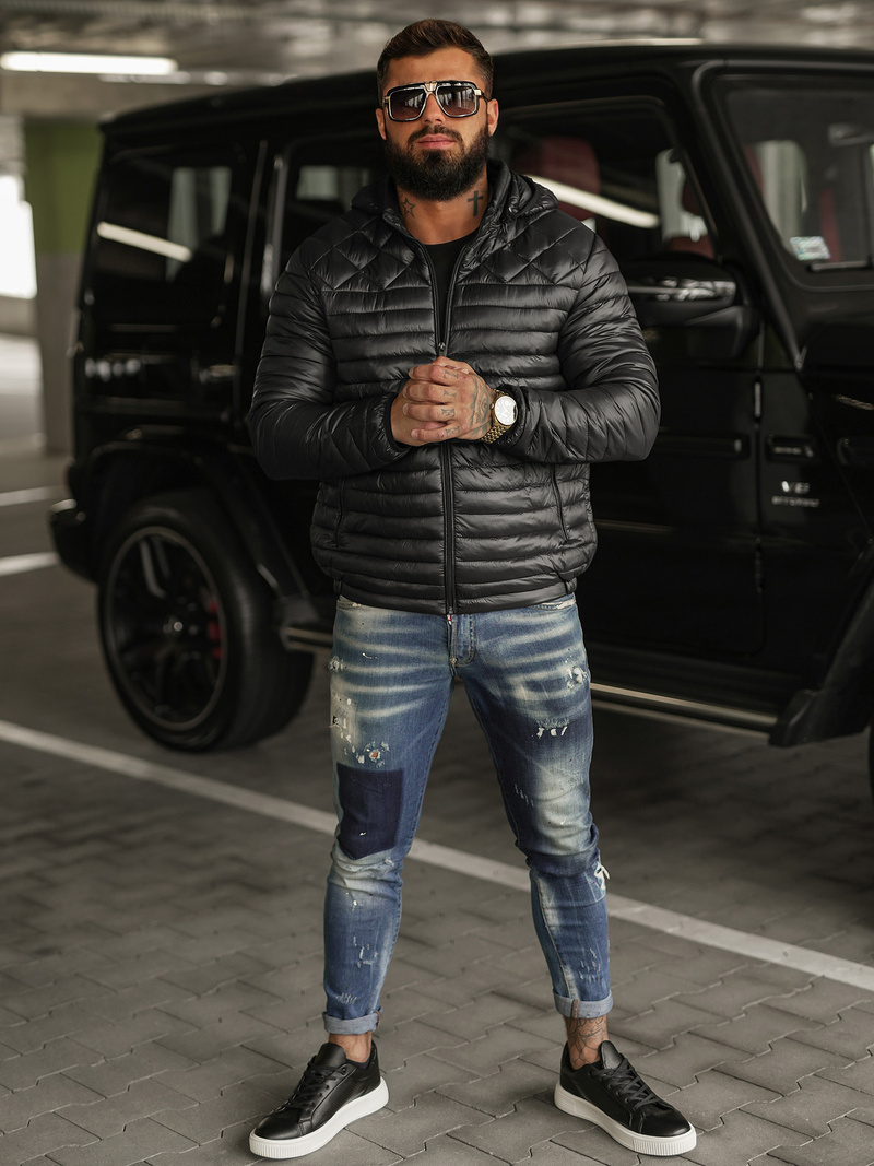 Herren Jacke Schwarz OZONEE JS/16M9328/392BZ