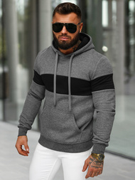 Herren Kapuzenpullover Anthrazit OZONEE JS/8B1316/5