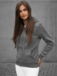 Damen Kapuzenpullover Anthrazit OZONEE JS/W03Z