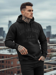 Herren Kapuzenpullover Schwarz OZONEE JS/8B1972/3