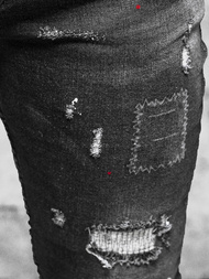 Herren Jeanshose Schwarz OZONEE O/MB463