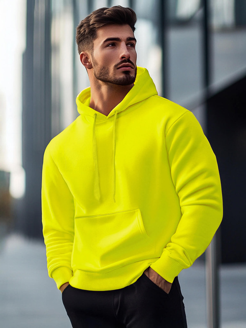 Herren Kapuzenpullover Gelb-Neon OZONEE JS/2009Z