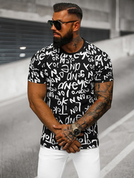 Herren T-shirt Schwarz OZONEE O/T1268/3