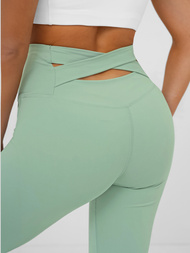 Damen Leggings mit Breiten Beinen Mintgrün JS/17K587/127