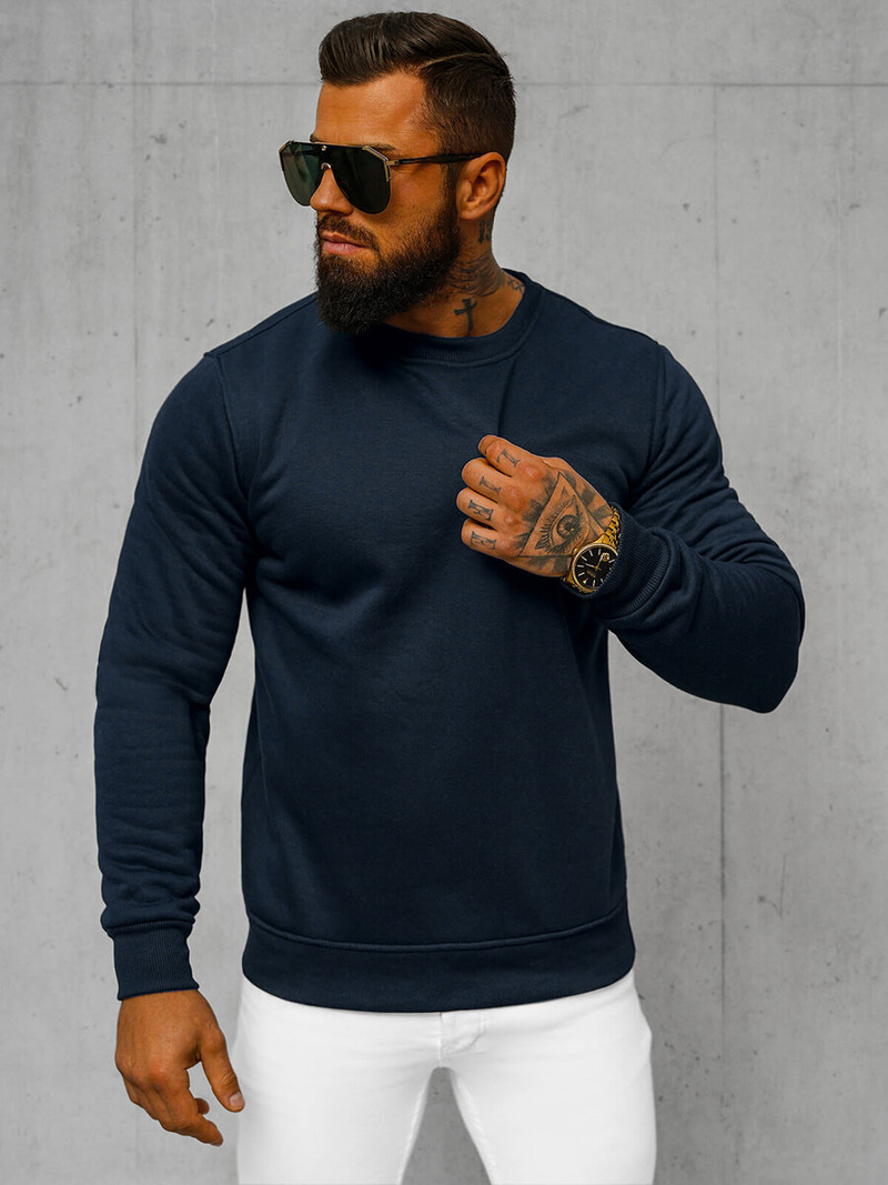 Herren Sweatshirt Dunkelblau OZONEE JS/2001-10Z