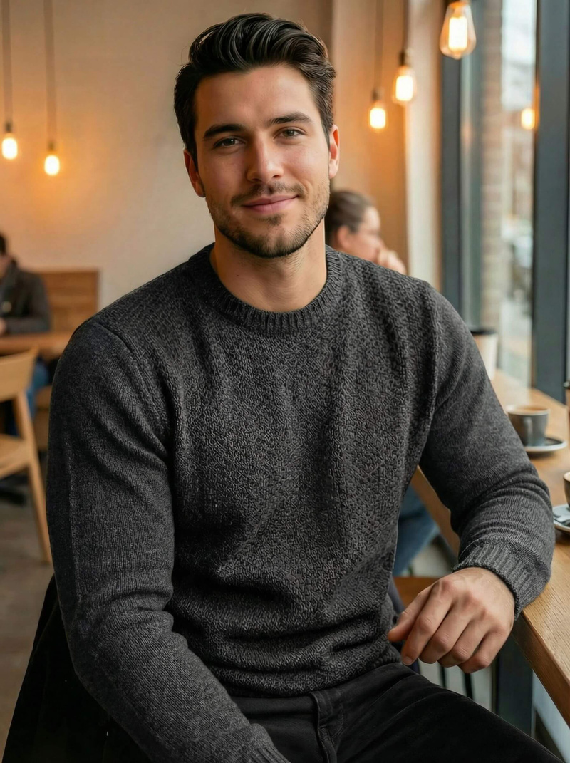 Herren Pullover Anthrazit OZONEE JS/59B3607/5