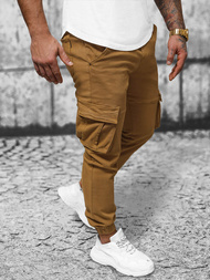 Herren Chino Jogger Dunkelcamel OZONEE NB/MP0105KSZ