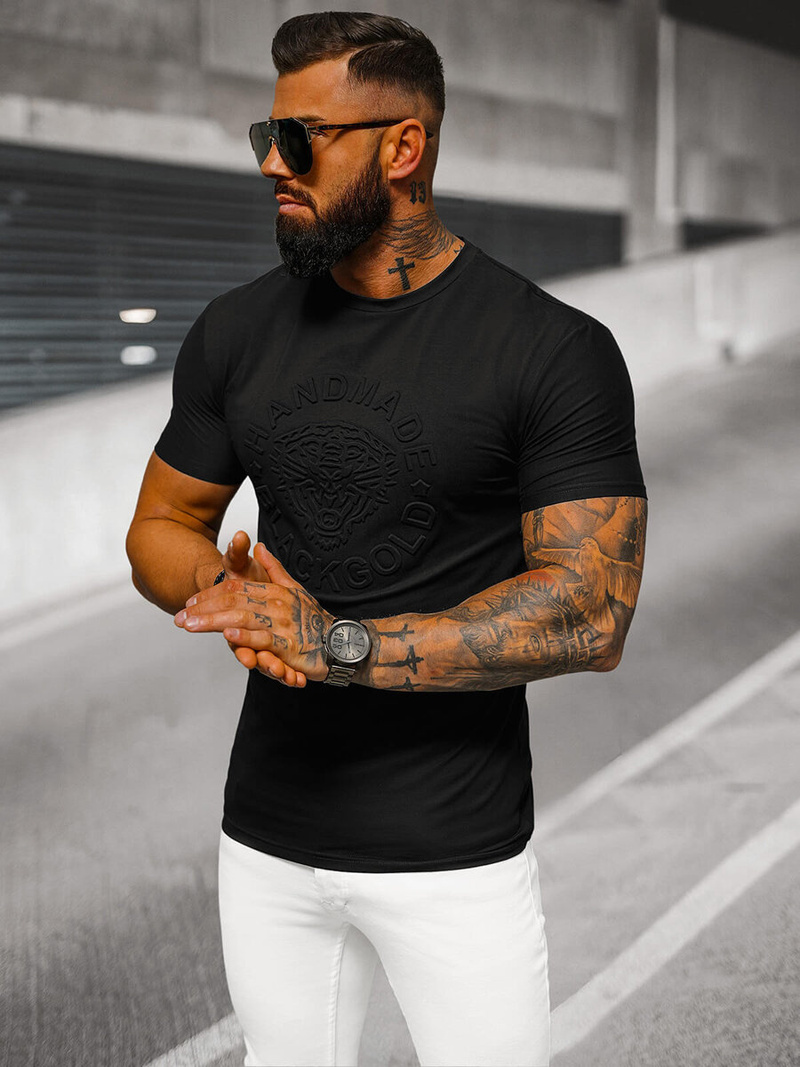 Herren T-shirt Schwarz OZONEE NB/MT3056Z