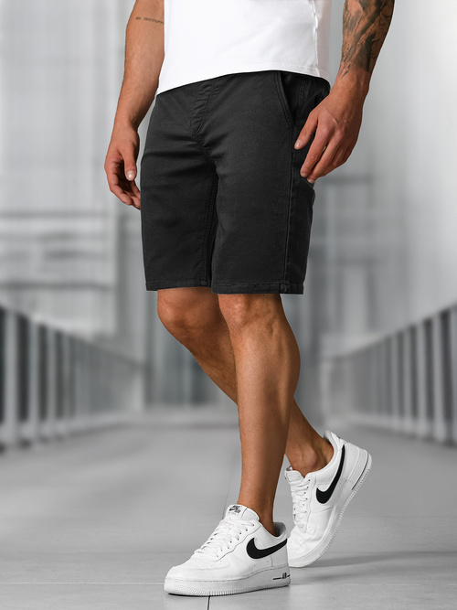 Herren Chino Shorts Schwarz OZONEE NB/MP0266NZ