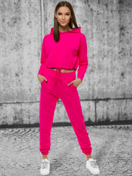 Zweiteiliges Trainingsanzug-Set Pink-Neon OZONEE O/12108