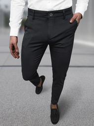 Herren Chino Hose Schwarz OZONEE DJ/5526