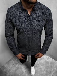 Herren Hemd Dunkelblau OZONEE O/3010/14