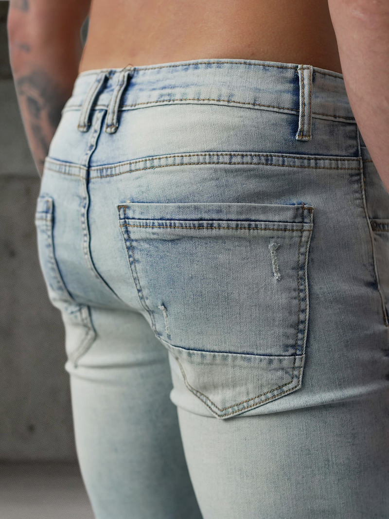 Herren Jeanshose Hellblau OZONEE O/EM8889