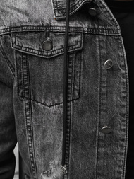 Herren Jeansjacke Schwarz OZONEE NB/MJ505NZ
