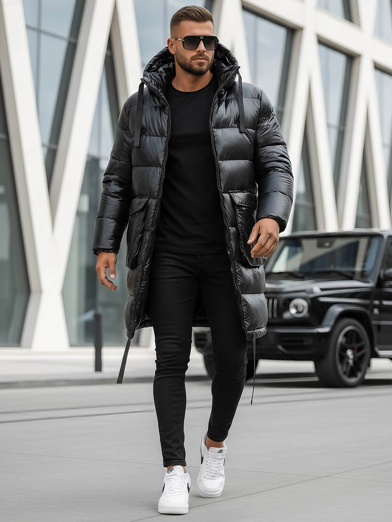 Herren Winterjacke Schwarz OZONEE O/M3205Z