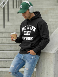 Herren Kapuzenpullover Schwarz OZONEE JS/8B1767/3Z