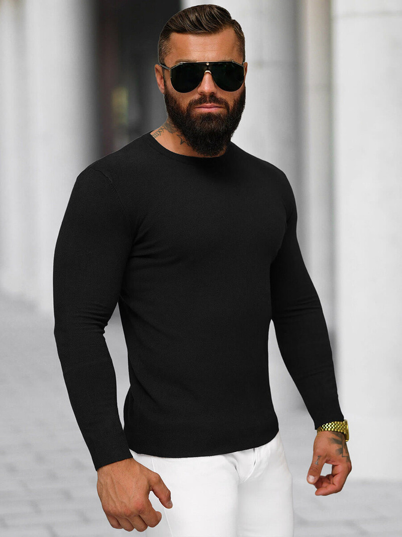 Herren Pullover Schwarz OZONEE NB/MMB602/4Z