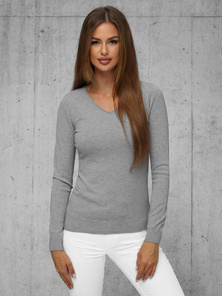 Damen Pullover Dunkelgrau OZONEE JS/8006/3
