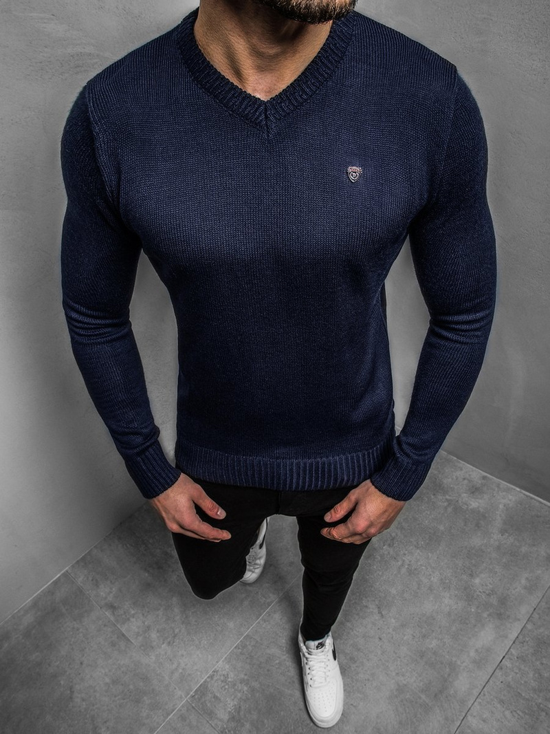 Herren Pullover Dunkelblau OZONEE O/KV01Z