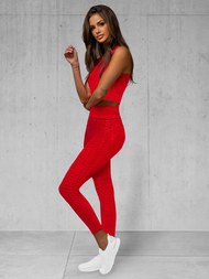 Zweiteiliges Trainingsanzug-Set Rot OZONEE JS/YW88037/5Z