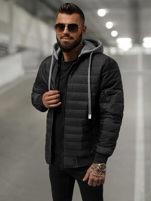 Herren Jacke Schwarz OZONEE JS/8M985/392