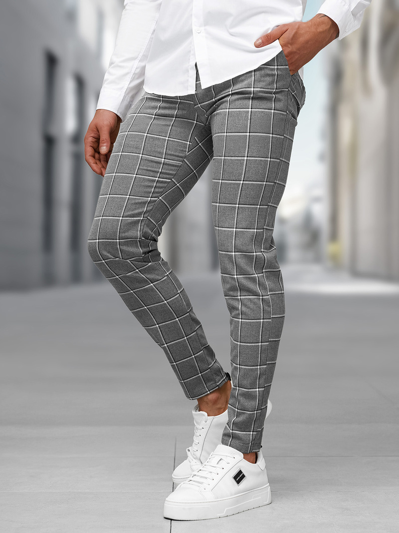 Herren Chino Hose Anthrazit OZONEE DJ/5522Z