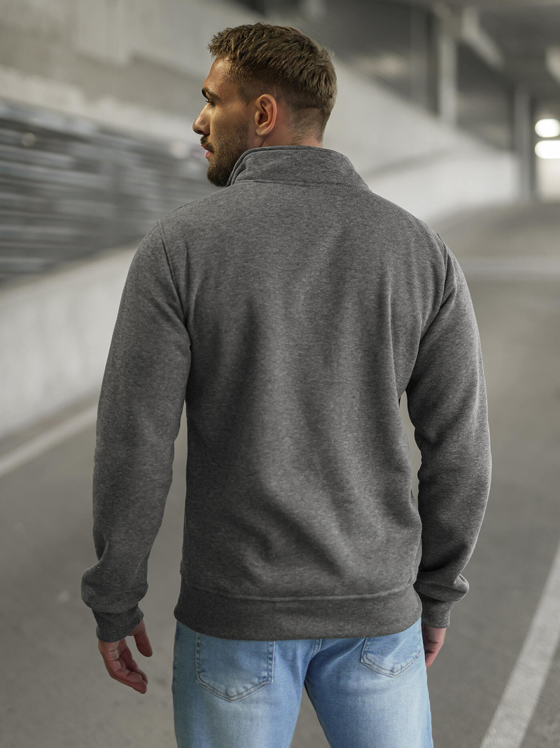 Herren Sweatjacke Dunkelgrau OZONEE JS/2002Z