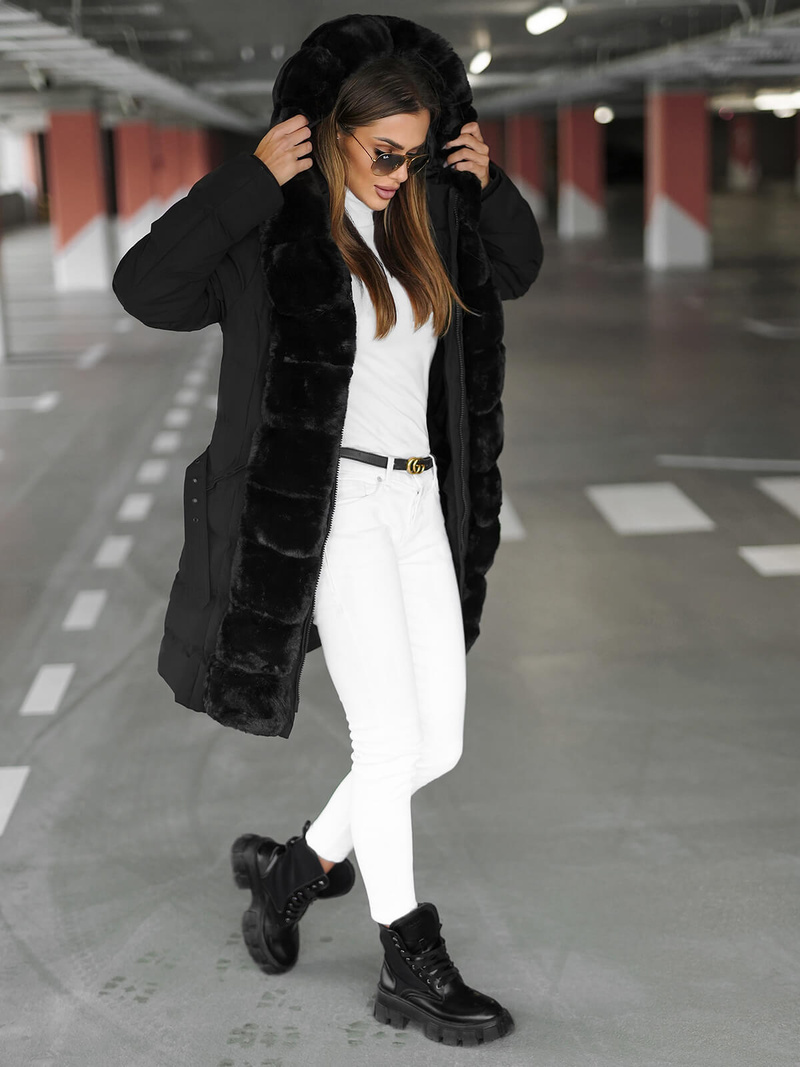 Damen Jacke Schwarz OZONEE JS/5M3158/392Z