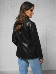 Damen Lederjacke Schwarz OZONEE JS/11Z8121