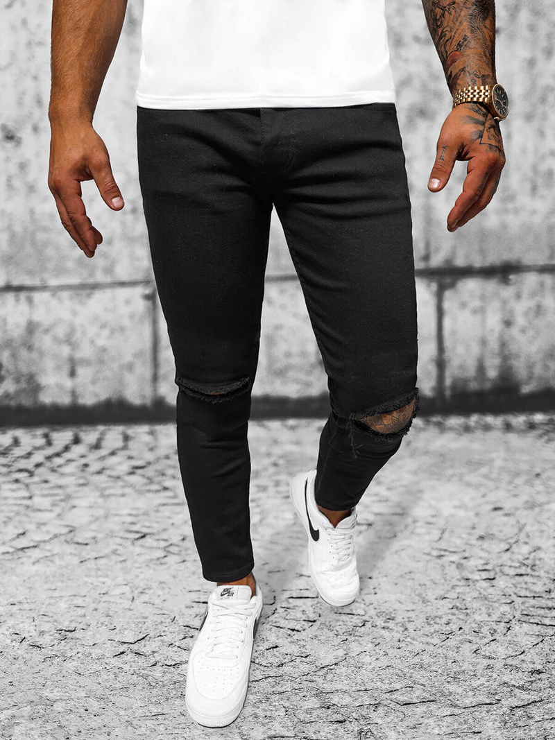 Herren Jeanshose Schwarz OZONEE E/5391/02
