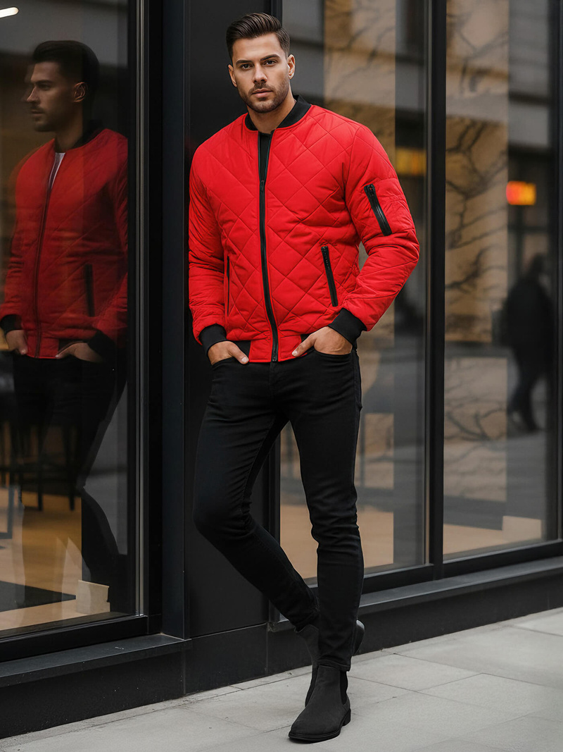 Herren Jacke Rot OZONEE JS/MY01Z