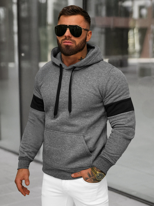 Herren Kapuzenpullover Anthrazit OZONEE JS/8B1321/5