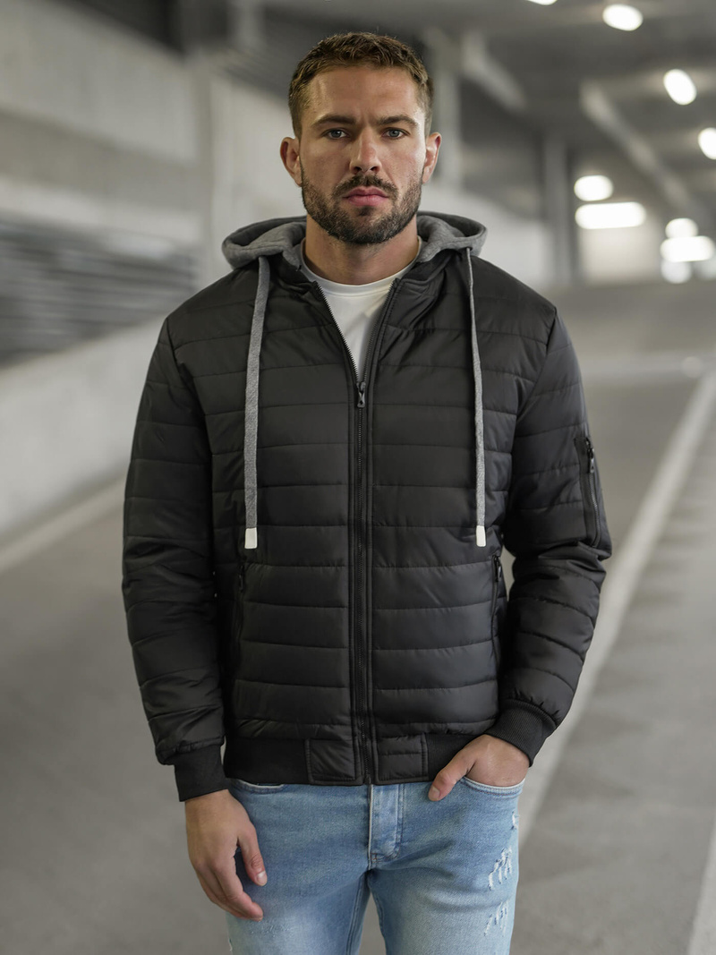 Herren Jacke Schwarz OZONEE JS/8M985/392Z