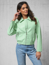 Damen Lederjacke Mintgrün OZONEE O/G116