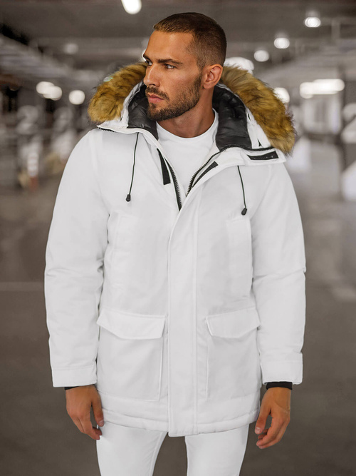 Herren Winterjacke Weiß OZONEE JS/5M779/281Z