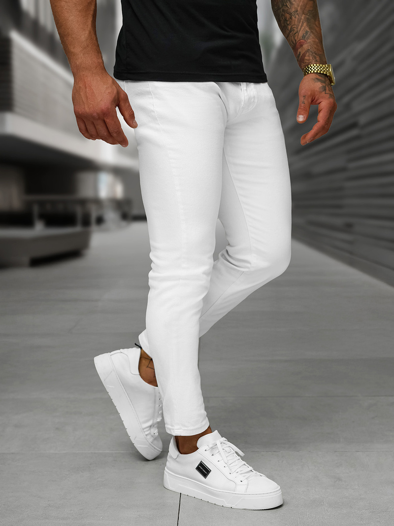 Herren Jeanshose Weiß OZONEE O/YB661